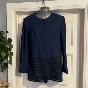 vintage Navy Blue Women's Jacket size 8